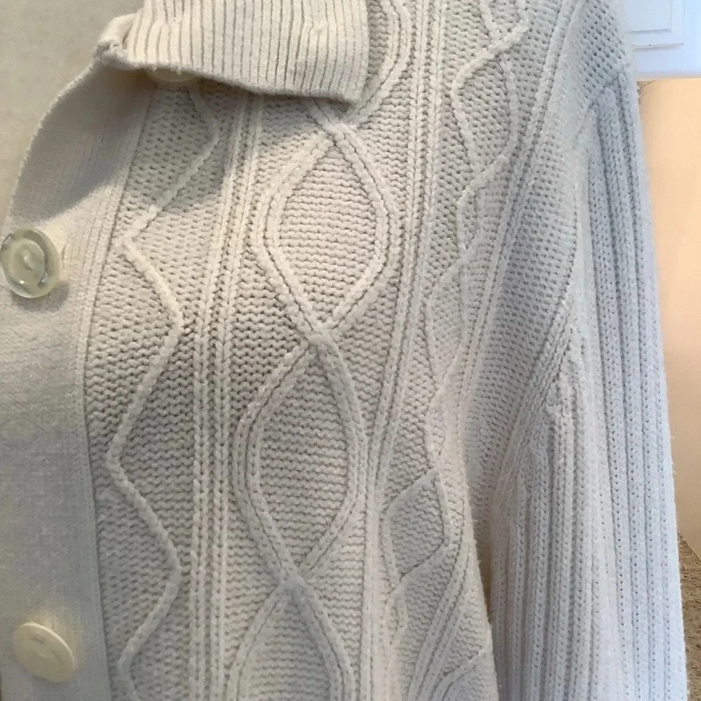 Drapers & Damon’s Long Button Cream Cardigan